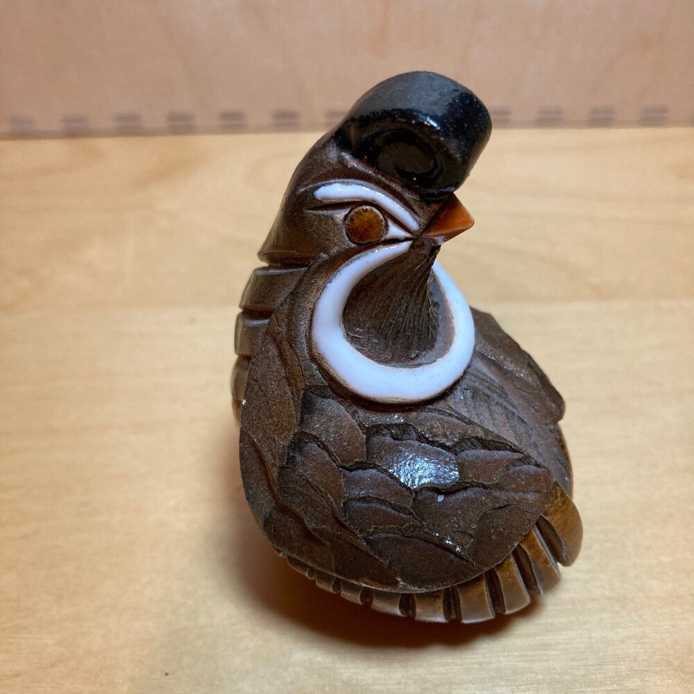 Artesania Rinconada Quail Pottery Figurine